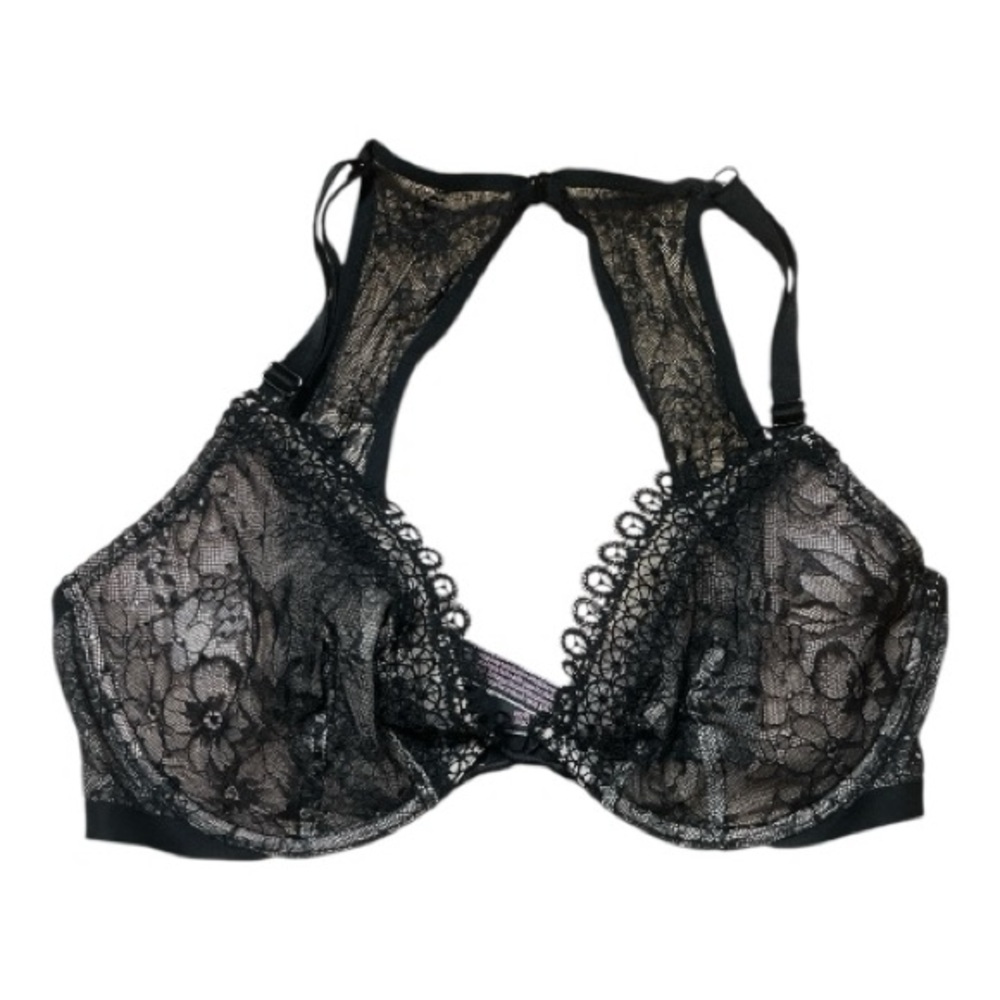 NWT Victorias Secret Black Lace Bra sz 32DD 32E